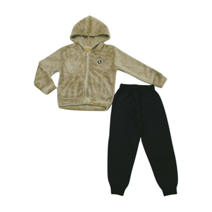 Agasalho Blusão Pelúcia com Bordado e Calça Moletom  Masculino 23244 - Rollu 