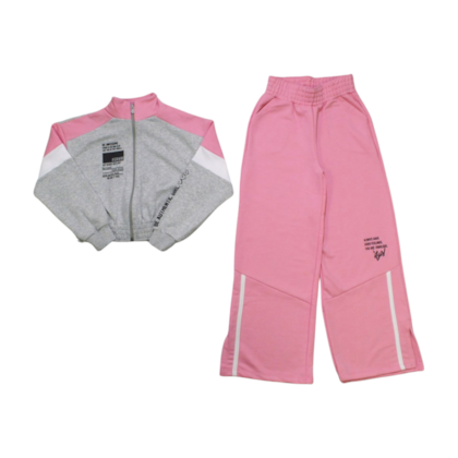 Agasalho Feminino Aberto com Calça Listra Lateral 2572 - Itgirl 