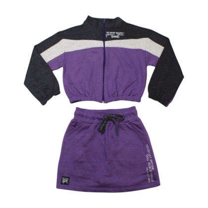 Agasalho Feminino Aberto Shine Com Saia 2565 - Itgirl 