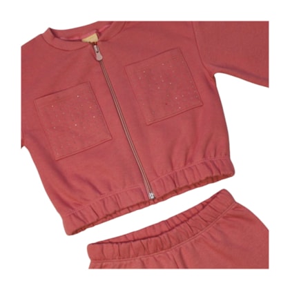 Agasalho Feminino Aberto Strass Bolso 9629 - Livy