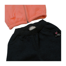 Agasalho Feminino Blusa Coração e Capuz e Calça - 1536 - Le Petit 