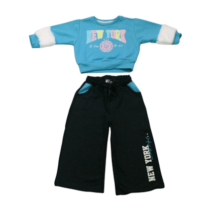 Agasalho Feminino Blusa New York e Calça Wide Leg - 1519 - Le Petit 