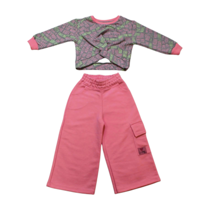 Agasalho Feminino Blusa Vibes Calça Wide - 1535 - Le Petit 