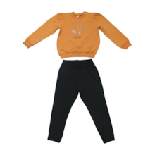 Agasalho Feminino Blusão Coração com Paetê e Calça 21611 - Glinny 