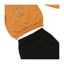Agasalho Feminino Blusão Coração com Paetê e Calça 21611 - Glinny 