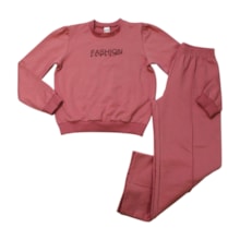 Agasalho Feminino Blusão Estampa Fashion e Calça Pantalona 43879 - Boca Grande