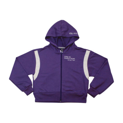Agasalho Feminino Capuz Com Brilho Lateral 2564  - Itgirl 
