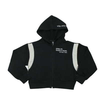 Agasalho Feminino Capuz Com Brilho Lateral 2564  - Itgirl 