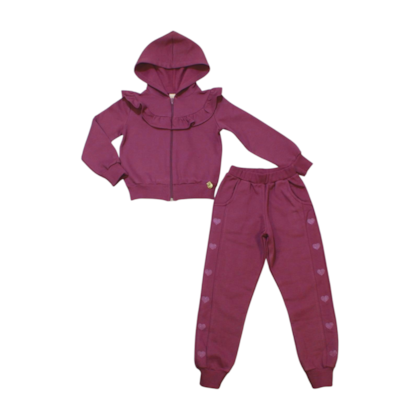 Agasalho Feminino com Babado e Corações 37029 - Angerô 