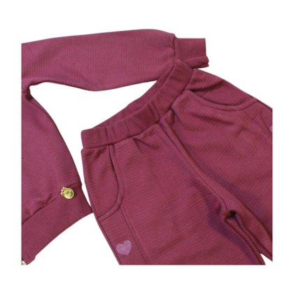 Agasalho Feminino com Babado e Corações 37029 - Angerô 