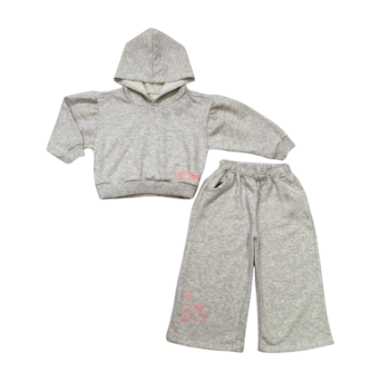 Agasalho Feminino com Capuz e Calça Wide Leg - 1522 - Le Petit 