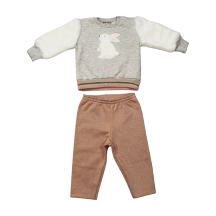 Agasalho Feminino com Coelho Bordado Pelúcia 2000938 - Milon 