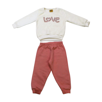 Agasalho Feminino com Pelo Love Bordado Paetê 23125 - Rollu 