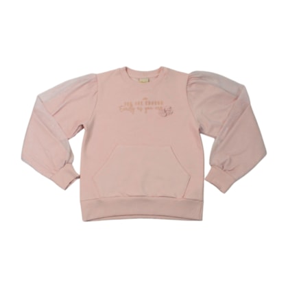 Agasalho Feminino com Tule nas Mangas 37376 - Angerô