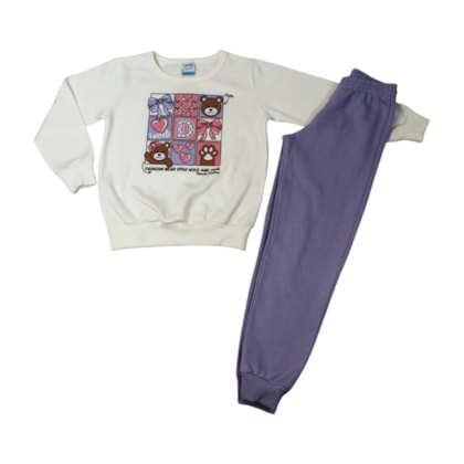 Agasalho Feminino Estampa Corações 18736 - Teddy
