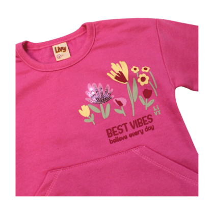 Agasalho Feminino Estampa Flores Lantejoulas 9011 - Livy 