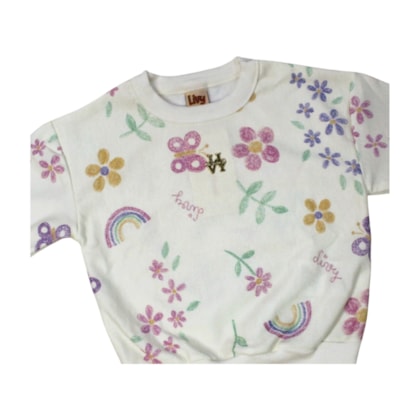 Agasalho Feminino Estampado Flores 9618 - Livy