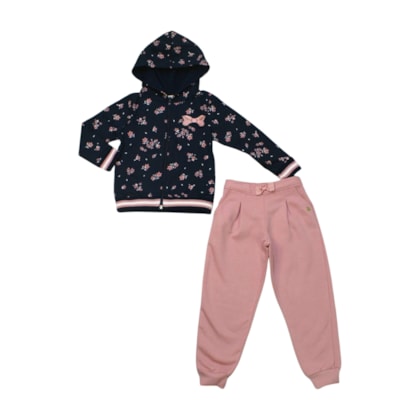 Agasalho Feminino Estampado Flores com Capuz 2000771 - Milon