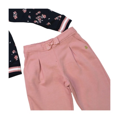 Agasalho Feminino Estampado Flores com Capuz 2000771 - Milon