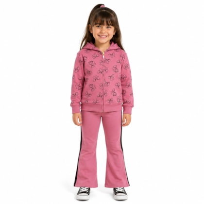 Agasalho Feminino Jaqueta Laços e Calça Flare  26184 - Rollu