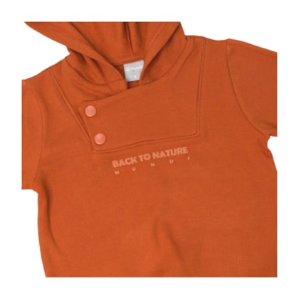 Agasalho Masculino Capuz com Botões Nature 56229- Brandili Mundi