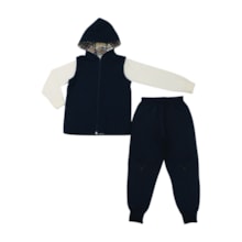 Agasalho Masculino Colete, Camiseta e Calça Carinha 3 Peças 28963 - Angerô