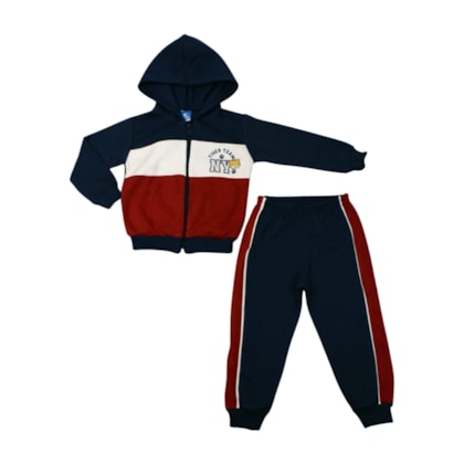 Agasalho Masculino com Capuz Estampa NY 18666 - Teddy