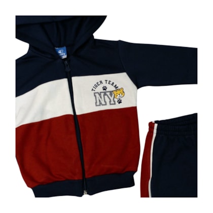 Agasalho Masculino com Capuz Estampa NY 18666 - Teddy