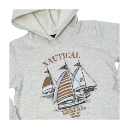 Agasalho Masculino com Capuz Estampado Nautical 62505 - Rei Rex