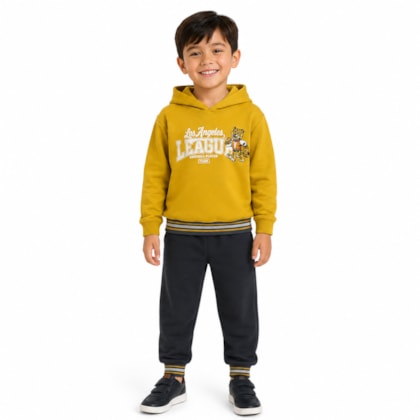 Agasalho Masculino Estampa Los Angeles com Capuz 18687 - Teddy