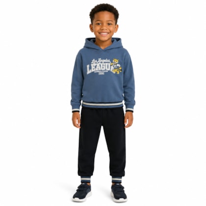 Agasalho Masculino Estampa Los Angeles com Capuz 18687 - Teddy