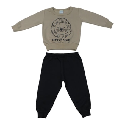 Agasalho Masculino Estampado Leão 18751 - Teddy