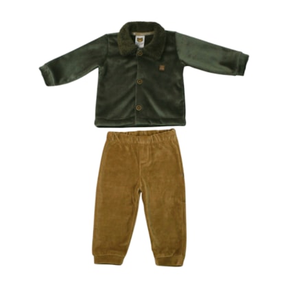 Agasalho Plush Masculino com Pelo 22100033 - Aconchego do Bebê