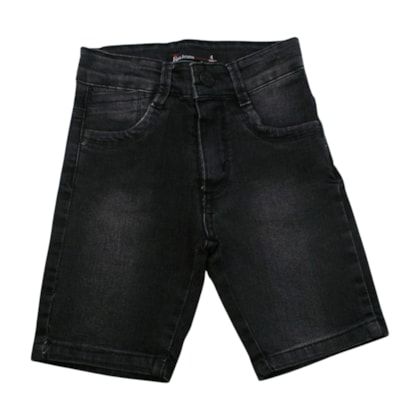 Bermuda Jeans Black Masculina com Regulagem no Cós 891 - Faos