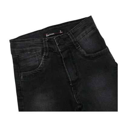 Bermuda Jeans Black Masculina com Regulagem no Cós 891 - Faos