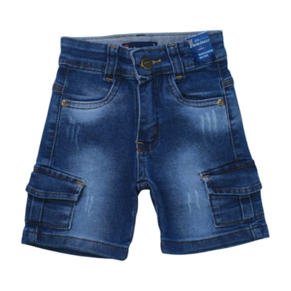 Bermuda Jeans Masculina com ajuste no Cós 603 - Faos