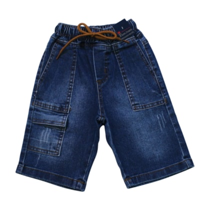 Bermuda Jeans Masculina com Cordão 869 - Faos  