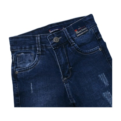 Bermuda Jeans Masculina com Regulagem no Cós 753 - Faos