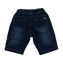 Bermuda Masculina Jeans com Elástico e Bolso Cargo 3341 - Paparrel