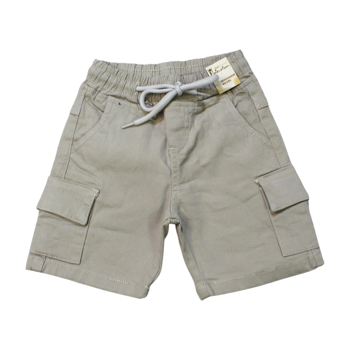 睦 Bermuda Sarja Cargo Masculina com Elástico 6602 - Escapade