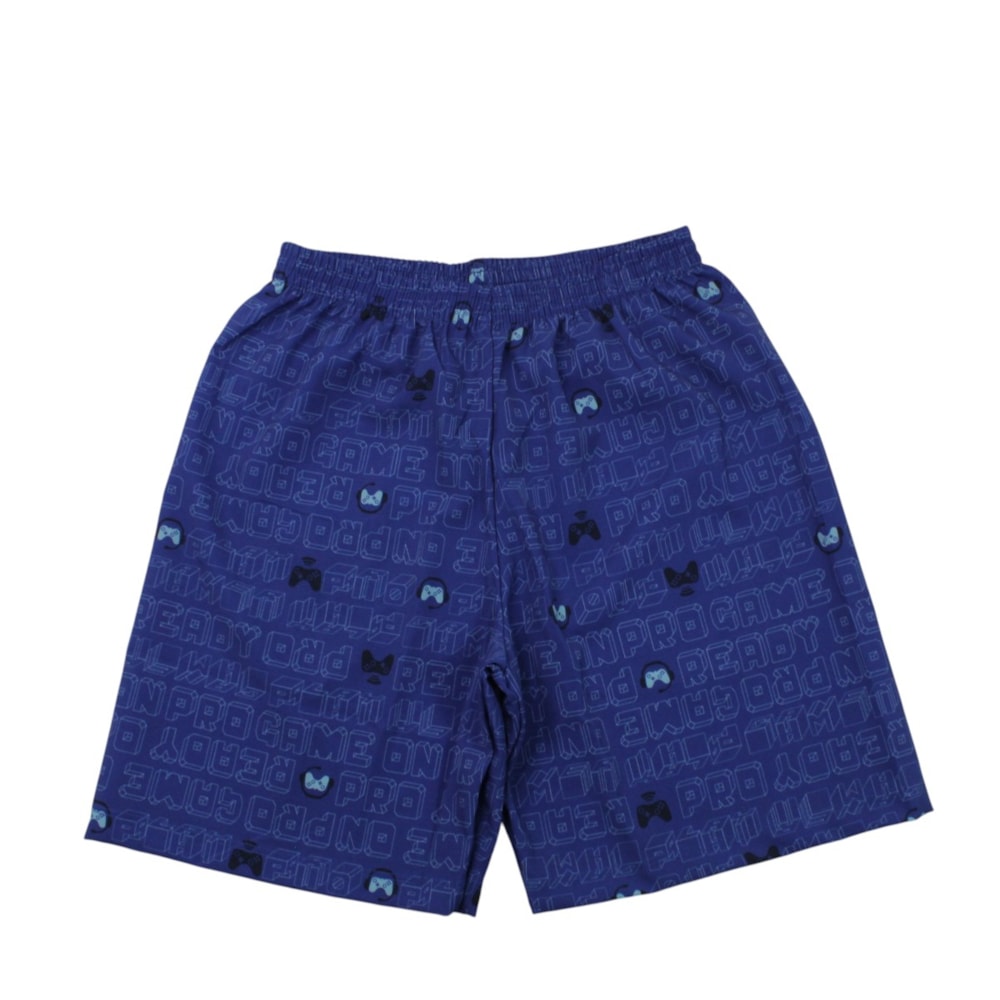 Bermuda Tactel Masculina Estampada Controles 45016 - Bicho Bagunça