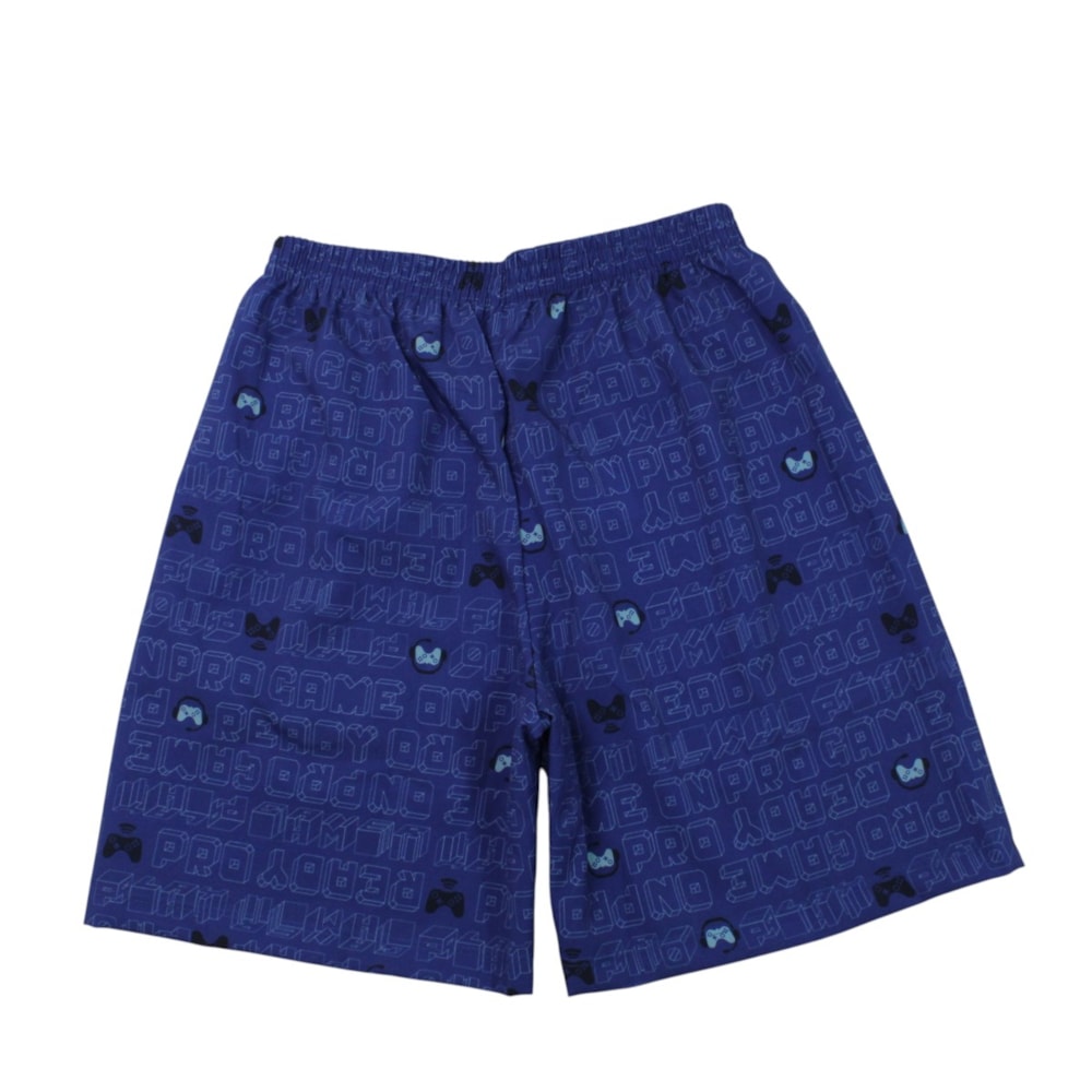 Bermuda Tactel Masculina Estampada Controles 45016 - Bicho Bagunça