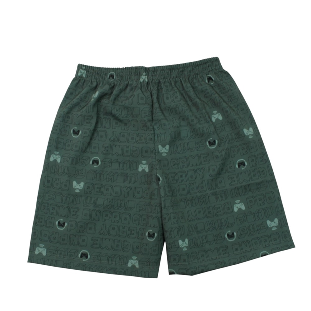 Bermuda Tactel Masculina Estampada Controles 45016 - Bicho Bagunça