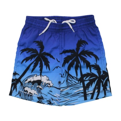 Bermuda Tactel Masculina Estampada Coqueiros 64071 - Everly