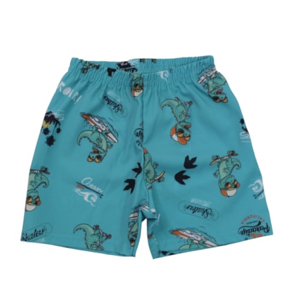 Bermuda Tactel Masculina Estampada Dinossauros 403453 - Lecimar