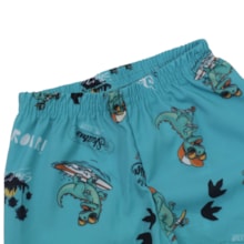 Bermuda Tactel Masculina Estampada Dinossauros 403453 - Lecimar