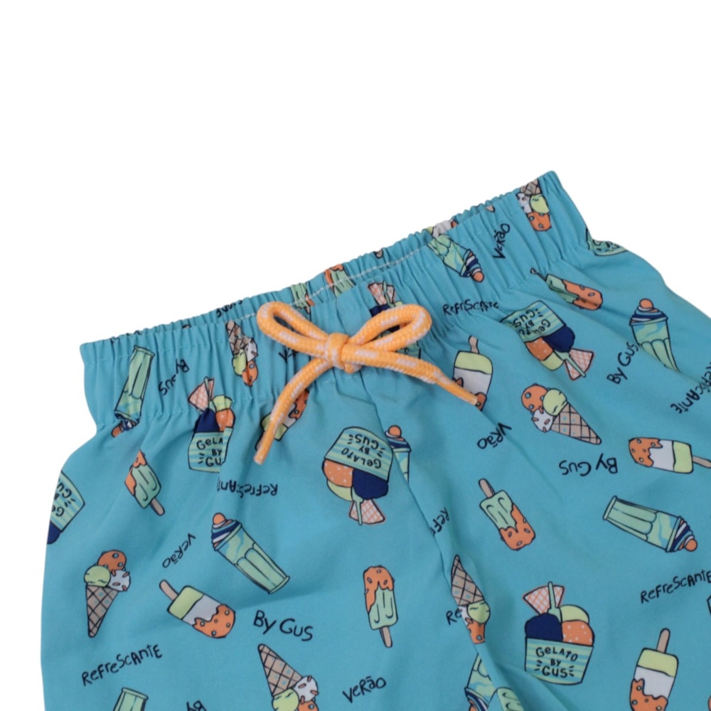 Bermuda Tactel Masculina Estampada Sorvetes 8504 - By Gus