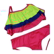 Biquini com Babado Colorido 57255 - Kamylus