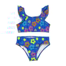 Biquini com Babado Estampado Flores 57252 - Kamylus