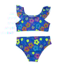Biquini com Babado Estampado Flores 57252 - Kamylus